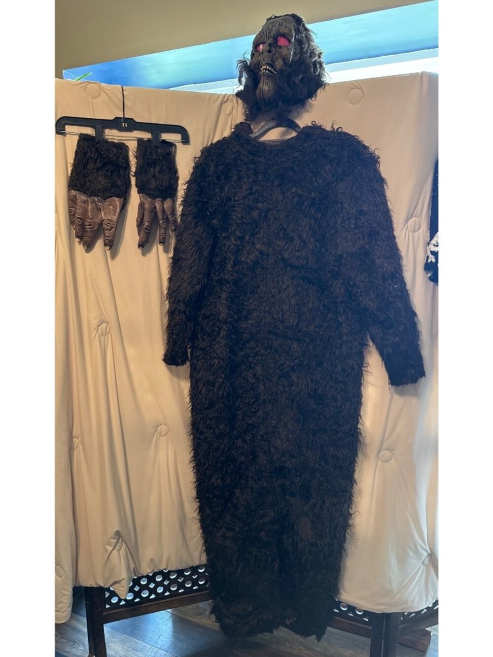 California Costume OSFA Furry Gorilla Costume Hands, Mask, Onesie Cosplay